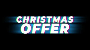 Noel Teklif Metin Vintage Glitch Etkisi Promosyon .