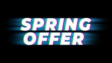 Bahar Teklif Metin Vintage Glitch Etkisi Promosyon .