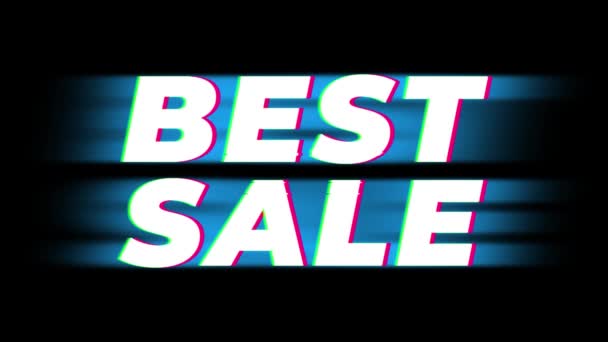 Best Sale Text Vintage Glitch-Effekt Förderung . — Stockvideo