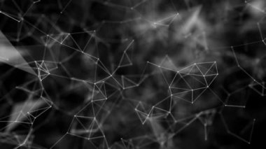 Soyut dijital veri düğümleri ve bağlantı yolu ağı.