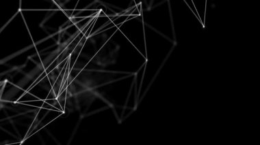 Dijital çokgenler Teknoloji ve bilim kavramı. Bağlı Hatlar ve Noktalar,