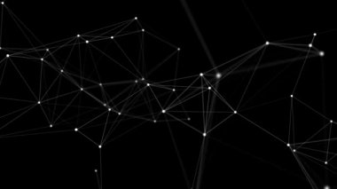 Soyut pleksus fütüristik ağ bağlantı teknolojisi