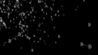 Blockchain ağ bağlantısı ile Bitcoin kripto para birimi