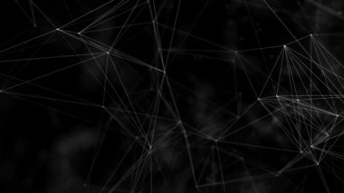 Soyut fütüristik nokta ve çizgiler. bilgisayar geometrik dijital bağlantı yapısı.