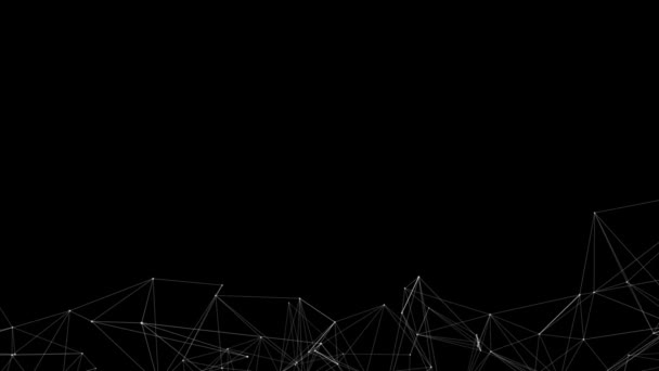 Анотація З'єднані багатокутники Плексивна цифрова візуалізація даних Цикл — стокове відео
