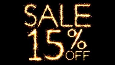 Satış 15 Kapalı Metin Sparkler Glitter Sparks Havai Fişek Loop Animasyon