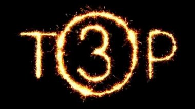 Top 2 Metin Sparkler Glitter Kıvılcımlar Firework Loop Animasyon