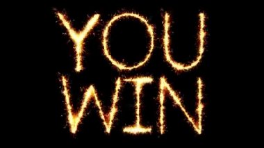 Sen Metin Sparkler Glitter Sparks Firework Loop Animasyon Kazanın