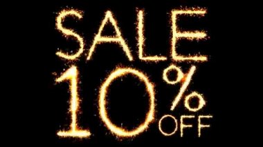 Satış 10 Kapalı Metin Sparkler Glitter Sparks Havai Fişek Loop Animasyon