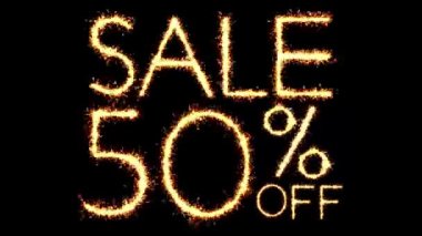 Satış 50 Kapalı Metin Sparkler Glitter Kıvılcım havai fişek loop Animasyon
