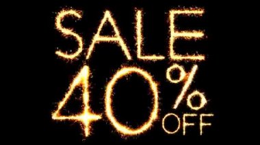 Satış 40 Kapalı Metin Sparkler Glitter Kıvılcım havai fişek loop Animasyon