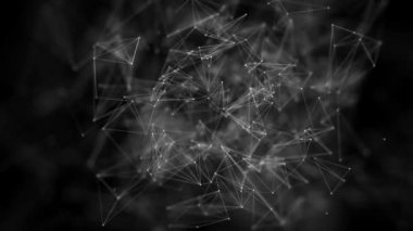 Veri kompleksi animaion olarak soyut pleksus ağ.
