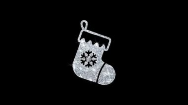 Noel Çorap Pictogram Çorap Simge Shining Glitter Loop Yanıp Sönen Parçacıklar .
