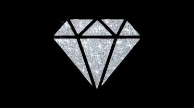 Elmas Simge Shining Glitter Loop Yanıp Sönen Parçacıklar .