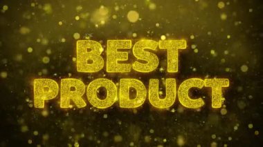 Golden Glitter Shine Parçacıklar Animasyon En İyi Ürün Metin.