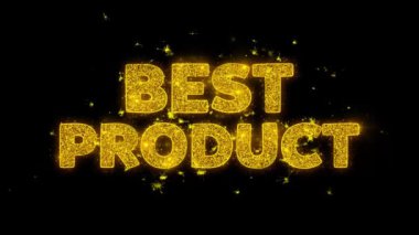 En İyi Ürün Metni Siyah Arka Plan Üzerine Parçacıklar Kıvılcım.