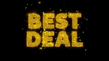 En İyi Anlaşma Metin Siyah Arka Plan Üzerinde Parçacıklar Kıvılcımlar.