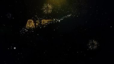 Altın Parçacıklar Havai Fişek Ekran Sonbahar Satış Metni.
