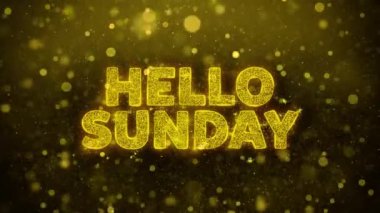 Hello Pazar Metin Altın Glitter Shine Parçacıklar Animasyon.