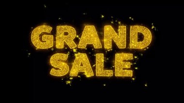 Büyük Satış Metin Siyah Arka Plan Üzerinde Parçacıklar Kıvılcımlar.