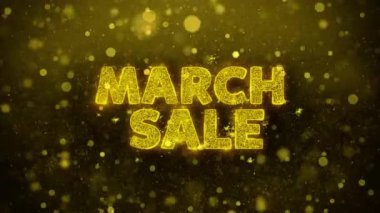 Golden Glitter Shine Parçacıklar Animasyon Mart Satış Metni.