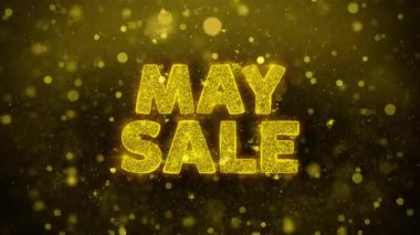Golden Glitter Shine Parçacıklar Animasyon Mayıs Satış Metni.