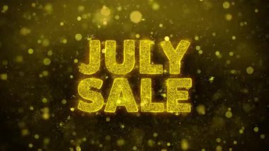 Golden Glitter Shine Parçacıklar Animasyon Temmuz Satış Metni.