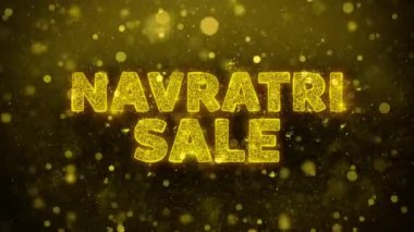 Altın Glitter Shine Parçacıklar Animasyon Navratri Satış Metni.