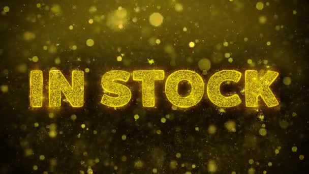 En stock Texte sur Golden Glitter Shine Particules Animation . — Video