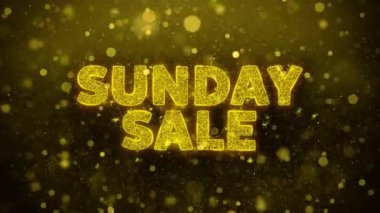 Golden Glitter Shine Parçacıklar Animasyon Pazar Satış Metin.