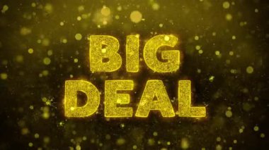 Big Deal Metin Altın Glitter Shine Parçacıklar Animasyon.