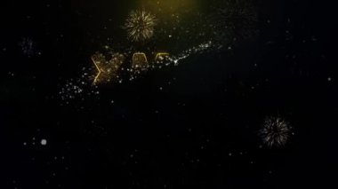 Altın Parçacıklar Havai Fişek Ekran Xmas Satış Metni.