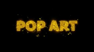 Pop Art Metin Siyah Arka Plan Üzerinde Parçacıklar Kıvılcımlar.