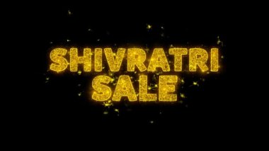 Shivratri Satış Metni Siyah Arka Plan Üzerinde Parçacıklar Kıvılcımlar.
