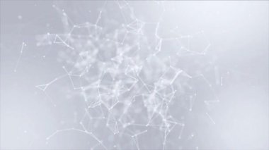 Çizgiler, noktalar ve üçgen hareketli güzel geometrik arka plan.