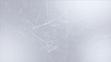 Bağlantılı çizgi ve noktalar ile geometrik arka plan.
