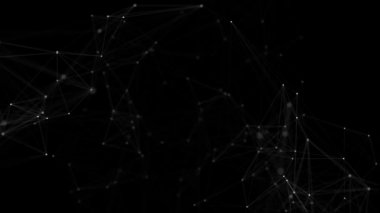 Çizgiler, noktalar ve üçgen hareketli güzel geometrik arka plan.