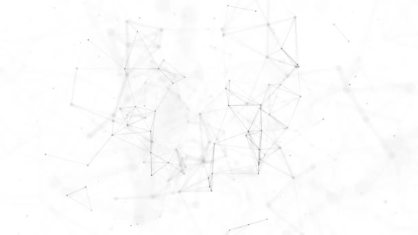 Абстрактный сетевой фон Plexus Анимация растущей сети — стоковое видео