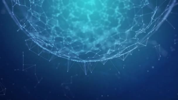 Plexus abstract network background Animation of a growing network — Stock Video