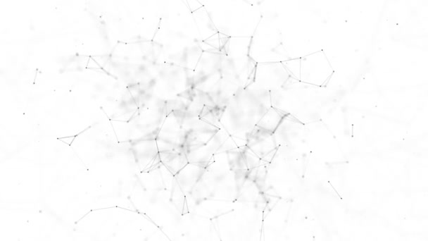 Technologische Verbindung futuristische Form, blauer Punkt Netzwerk, abstrakter Hintergrund — Stockvideo