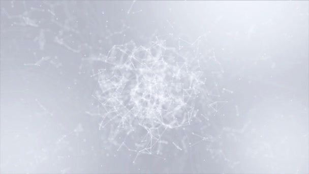 Plexus abstrait fond réseau Animation d'un réseau en pleine croissance — Video