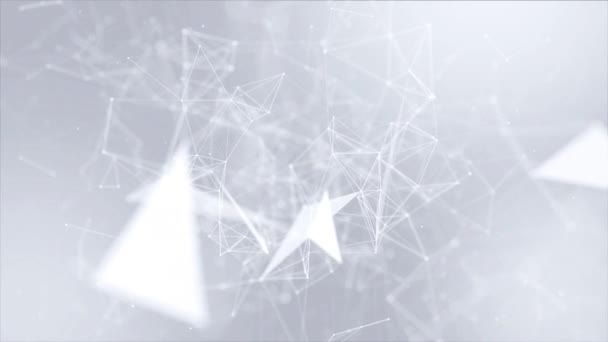 Abstrakte Plexusformen. digitaler, kommunikativer und technologischer Hintergrund — Stockvideo