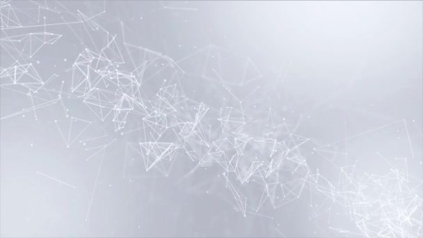 Fondo abstracto geométrico con línea y puntos conectados . — Vídeos de Stock