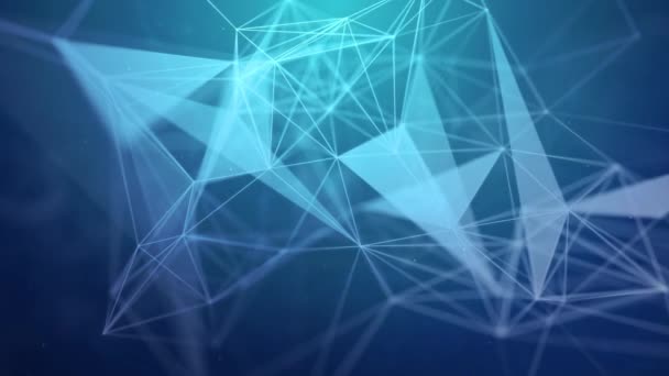 Connexion technologique forme futuriste, réseau de points bleus, fond abstrait 