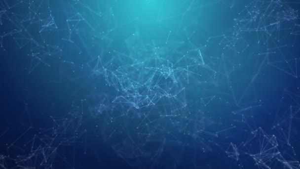 Plexus abstrakte Netzwerk-Hintergrundanimation eines wachsenden Netzwerks — Stockvideo