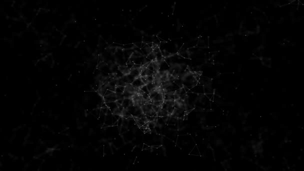 Dijital bilgisayar verileri ve ağ bağlantısı üçgen çizgileri — Stok video