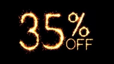 35 Off Text Sparkler Glitter Sparks Firework Loop Animation