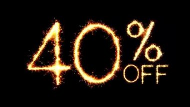 40 Kapalı Metin Parıltısı Havai fişek Döngüsü Canlandırması