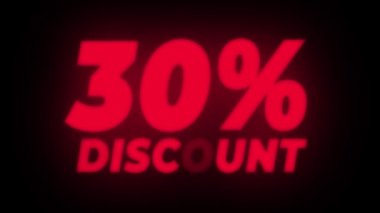 % 30 İndirimli Metin Titreşimli Görüntü Tanıtım Döngüsü.