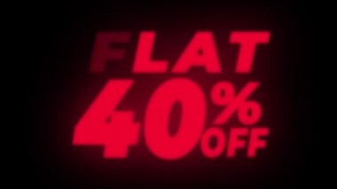 Düz Yüzde 40 Kapalı Metin Titreşen Ekran Tanıtım Döngüsü.